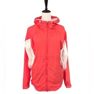 Columbia Women’s Lightweight Hooded Jacket Red White Size L